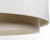 BPS Koncept DUM-037 Hängeleuchte DOBLO Velourss strukturiert und Satin auf PVC-Basis crème, weiss 1xE27 60W H:107 Ø60cm dimmbar Bild 4