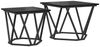 vidaXL Beistelltisch-Set 2 pcs Schwarze Eiche 50 x 50 x 40 cm 868267 Bild 2