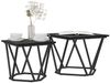 vidaXL Beistelltisch-Set 2 pcs Schwarze Eiche 50 x 50 x 40 cm 868267 Bild 3