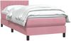 vidaXL Boxspringbett mit Matratze Rosa 90x220 cm Samt 3316436 Bild 4