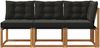 vidaXL Outdoor Mittel- und Ecksofa mit Kissen 3 Stück Natur 900619 Bild 5