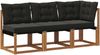 vidaXL Outdoor Mittel- und Ecksofa mit Kissen 3 Stück Natur 900619 Bild 2