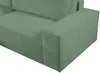 Vente-unique - AMELIA Sofa SamtStoff Grün - B 167 cm x H 85 cm x L 267 cm Bild 5