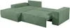 Vente-unique - AMELIA Sofa SamtStoff Grün - B 167 cm x H 85 cm x L 267 cm Bild 5