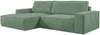 Vente-unique - AMELIA Sofa SamtStoff Grün - B 167 cm x H 85 cm x L 267 cm Bild 4