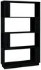 vidaXL Bücherregal/Raumteiler Schwarz 80x25x132 cm Massivholz Kiefer 814063 Bild 2
