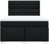 vidaXL Boxspringbett mit Matratze Schwarz 140x200 cm Stoff 3290520 Bild 4
