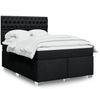 vidaXL Boxspringbett mit Matratze Schwarz 140x200 cm Stoff 3290520 Bild 1