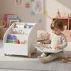 Bellabino 'Towy' Kinderbücherregal, weiß, 43x40x43 cm, Holz, Spielzeugregal mit 3 Ablagefächern und Geheimfach Bild 2
