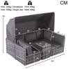 Celya Loungeset Gartenlounge-SetRattan Sonneninsel Sitzgruppe mit Sonnendach, (Sofa mit Sonnendach, Hocker, Sesseln und Tisch, Terrassenmöbel, wetterfest, grau), Outdoor Gartenmöbel, Loungemöbel Balkon und Garten Bild 2