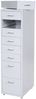 Rollcontainer Boston T851, Schubladenschrank Stahlschrank, 110x28x41cm 8 Schubladen ~ weiß Bild 3