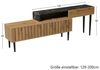 BlingBin TV-Schrank Fernsehschrank (1-St, mit Marmor- und Holzmaserungsdesign, PVC-Kante) Größe einstellbar: 129-200cm Bild 4