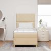 vidaXL Boxspringbett mit Kopfteil Creme 100 x 200 cm Stoff 3339677 Bild 3