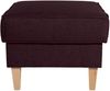 Hocker Karlen Bezug Flachgewebe Buche natur / burgund 22029 Bild 2