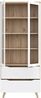 FORTE Vitrine Vankka Stauraumvitrine (B/H/T 84,7/201,5/41,7 cm) 2 Glastüre, Grifflos, zeitloses Design, 2 Schubkästen Bild 3