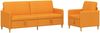 vidaXL Sofa Set mit Stauraum 2 pcs Dunkelgelb Polyester 3429241 Bild 2