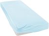 Janine Mako Jersey Spannbetttuch Bettlaken 140-160x200 cm OVP 5007 12 hellblau Bild 4