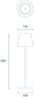 LED Tischleuchte, bronze, Touchdimmer, Akku, H 38 cm Bild 3