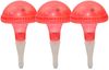 3-er Set LED Solarleuchten, Rot mit Erdspieß Höhe 27,5 cm Bild 2