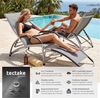 tectake Gartenliege Sonnenliege, 2 in 1 Funktion, verstellbare Rückenlehne, wetterfest, Multifunktionsliege Avignon, 2 St, in anthrazit, wasserabweisend, luftdurchlässig, rutschfest, Belastbarkeit 120 kg Bild 2