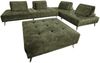 KAWOLA Sofa WIOLO Ecksofa velvet mit Hocker moosgrün 80 x 350 x 350 cm Bild 3