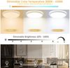Ophy LED Deckenleuchte Ultraflache LED Deckenlampe (30 cm, rund) – 24 W, 3200 lm, dimmbar, Fernbedienung, 3000–6500 K, IP54, für Wohnzimmer, Küche, Bad, Schlafzimmer Bild 3