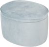 roba Kinderhocker 'Lil Sofa' mit Aufbewahrungsfunktion - oval - Samtstoff - Sky / Hellblau Bild 3