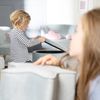 roba Kinderhocker 'Lil Sofa' mit Aufbewahrungsfunktion - oval - Samtstoff - Sky / Hellblau Bild 2