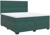 vidaXL Boxspringbett mit Matratze Dunkelgrün 180x200 cm Samt 3290993 Bild 2