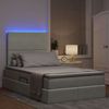 vidaXL LED-Speicherbett mit Matratze Hellgrau 120 x 200 cm Samt 3372597 Bild 5