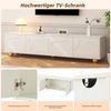 Fernsehschrank, Cartoon-Fernsehschrank, Lowboard mit 2 Schränken, TV-Schrank in Wolkenform, TV-Entertainment-Center mit 5 Stützbeinen, Die Tragkraft bis 65 kg, -, Weiß, 180 x 40 x 45 cm Bild 4