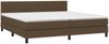 Boxspringbett mit Matratze & LED Stoff Dunkelbraun 200x200 cm, Härtegrad: H2 [3133344] Bild 3