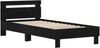 vidaXL Bettrahmen Schwarz Eichen-Optik 98,5 x 200 cm Holzwerkstoff 8003735 Bild 3