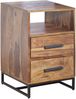 Nachttisch Boxspringbett Massivholz 40x35x66 cm Nachtkommode Schubladen Bild 2