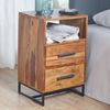 Nachttisch Boxspringbett Massivholz 40x35x66 cm Nachtkommode Schubladen Bild 1