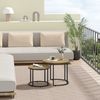 Home Collective Couchtisch 2er Set Beistelltisch Loft Design 2in1 Verschachtelung Wohnzimmer, kratzfeste Oberfläche 53cm und 43cm Artisan mit schwarzen Beinen, rund Bild 4