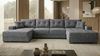 Ecksofa MODENA 320 cm x 185 cm – Stoff: SAWANA Silber 21 Farbe: Grau Bild 3