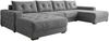 Ecksofa MODENA 320 cm x 185 cm – Stoff: SAWANA Silber 21 Farbe: Grau Bild 4