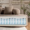 Odikalo Sofa Ecksofa Big-Sofa Eckcouch mit Schlaffunktion, L Form, 327cm groß, dicklich, gewölbe mit sofa ohne knochen eine cloudische couch, die elegant konstruiert ist und ein l-tier-modell, das bequem heruntersteht, nicht zusammengebaut Bild 4