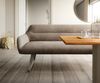 Esszimmerbank Taya-Flex 300 cm Mikrofaser Taupe Vintage Kufengestell flach Effektfinish Titan Taschenfederkern Bild 2
