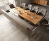 Esszimmerbank Taya-Flex 300 cm Mikrofaser Taupe Vintage Kufengestell flach Effektfinish Titan Taschenfederkern Bild 4