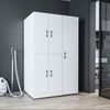 Roomart Waschmaschinenschrank - DORA-II- 115 cm breit - Wasch- & Trocknerschrank mit Türen & Ausziehbrett, Waschmaschinen-Überbau für Waschküche & Hauswirtschaftsraum • Weiß Bild 2