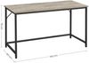 Vasagle Schreibtisch, Industrie-Design, Stahl, Greige-schwarz, 140 x 60 x 76 cm Bild 5