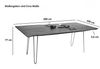 Esstisch Baumkante massiv Akazie nussbaum 200 Hairpin-Gestell silber HANNAH 136840947 Bild 3