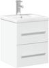 vidaXL Waschbeckenunterschrank mit Einbaubecken Weiß 3278755 Bild 2