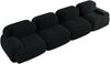 4-Sitzer-Sofa aus weichem Cordstoff,32D hochelastische Polsterung haustierfreundlich und ergonomisch vakuumverpackt frei kombinierbar ohne Montage für Schlafzimmer und Büro,Cordstoff,Black, Bild 5