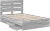 vidaXL Bettrahmen Graues Sonoma 120 x 190 cm Ingenieurs Holz 3411852 Bild 5