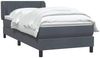 vidaXL Boxspringbett mit Matratze Dunkelgrau 80x220 cm Samt 3317716 Bild 3