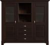 Home affaire Buffet Rauna Highboard, massive Kiefer, Türen mit Glaseinsätzen, B/H 146/134 cm Bild 3