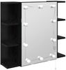 vidaXL Spiegelschrank mit Regal Schwarz Eichen-Optik 70 x 16,5 x 60 cm 886233 Bild 2